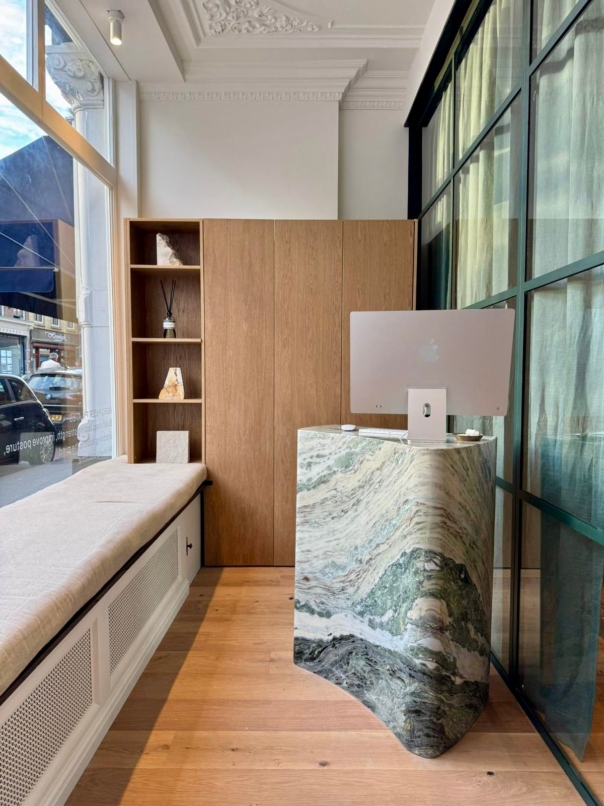 Bondi Reception Desk ~ Marble Standing Desk