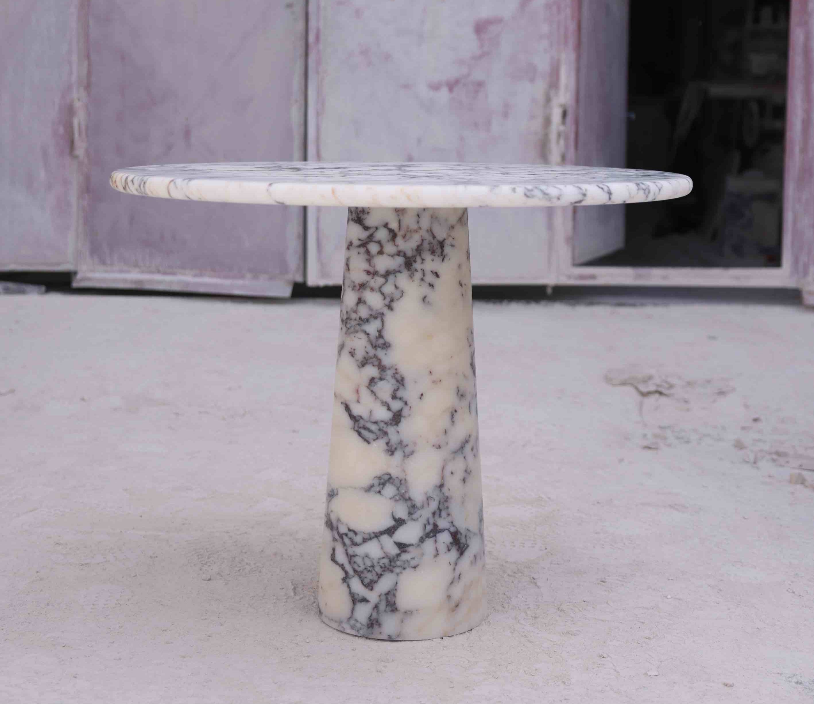 Angelo Round Dining Table in Viola Marble